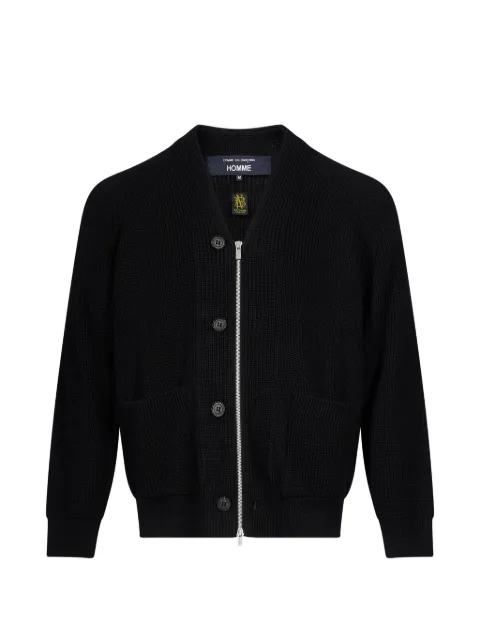 Comme des Garçons Homme zip-fastening knitted cardigan