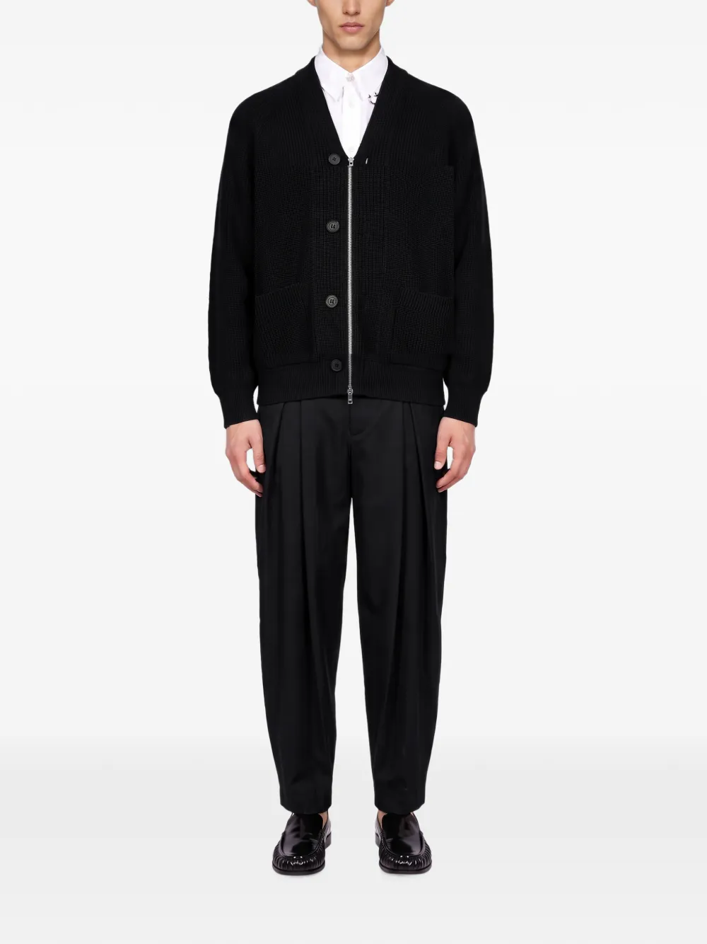 Comme des Garçons Homme Vest met rits Zwart