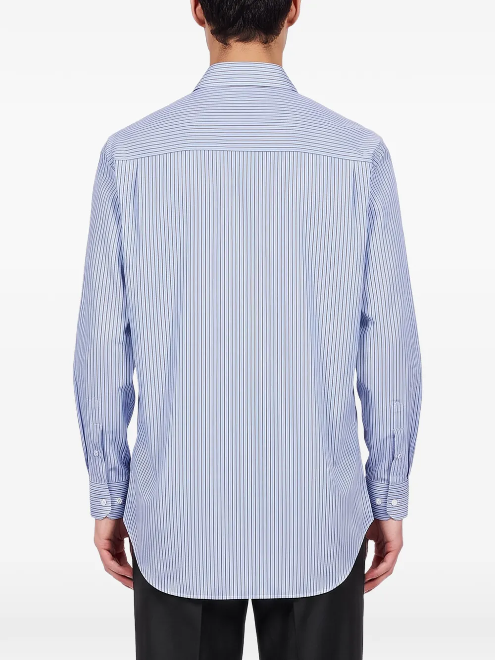Comme des Garçons Homme Gestreept overhemd Blauw