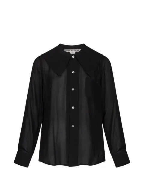 Comme Des Garçons sheer pointed-collar shirt