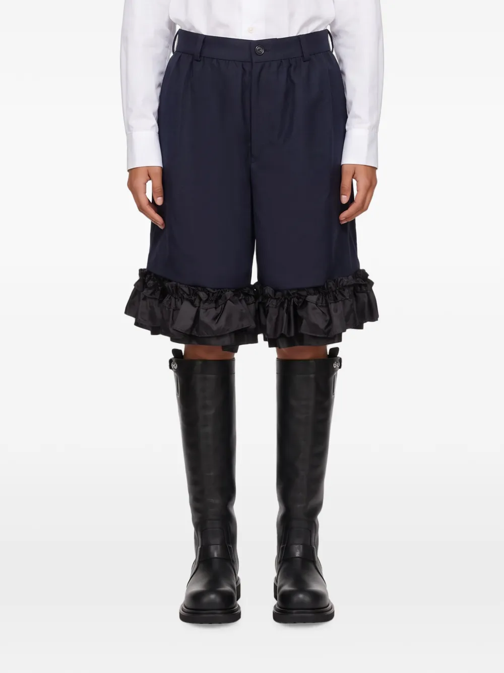 Comme Des Garçons Shorts met ruches Blauw
