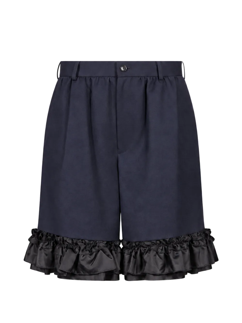 Comme Des Garçons ruffled-trim shorts - Blue