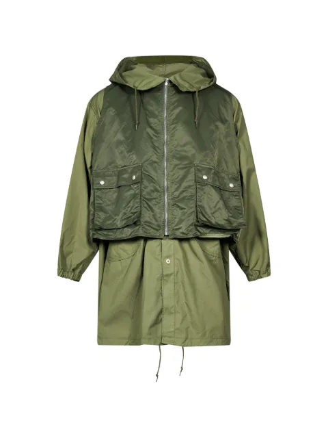 Comme des Garçons Homme layered-design hooded coat
