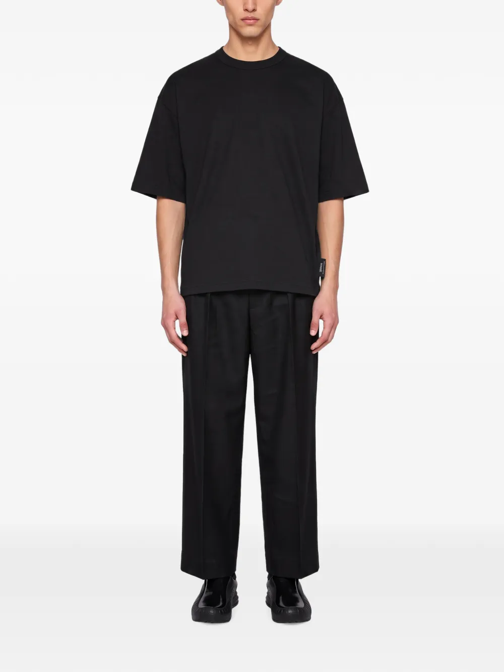 Comme des Garçons Homme T-shirt met logopatch Zwart