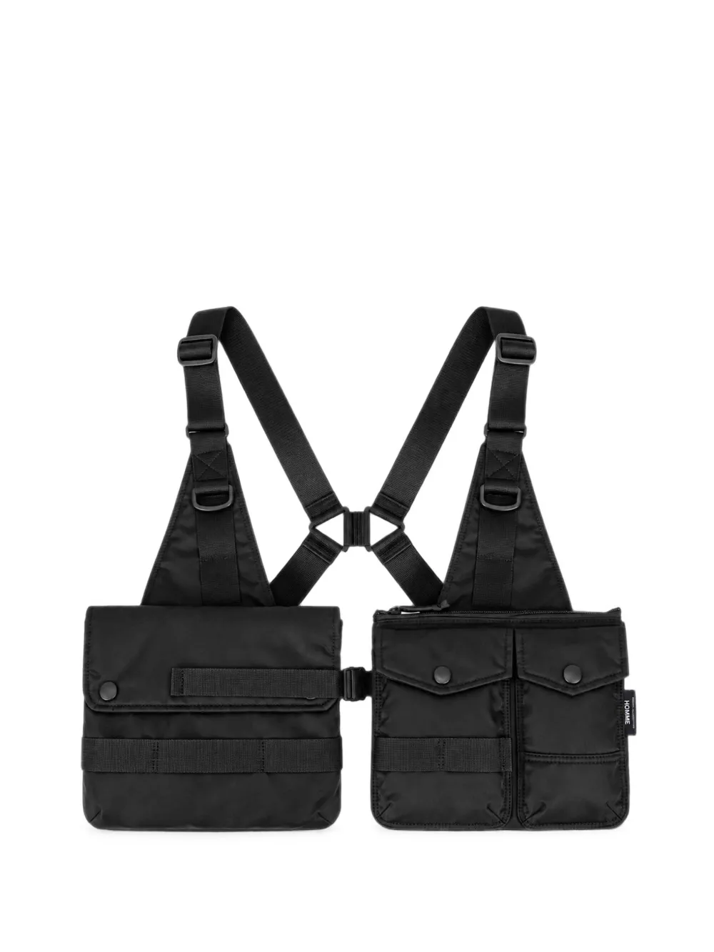 Comme des Garçons Homme multi-pocket harness shoulder bag - Schwarz