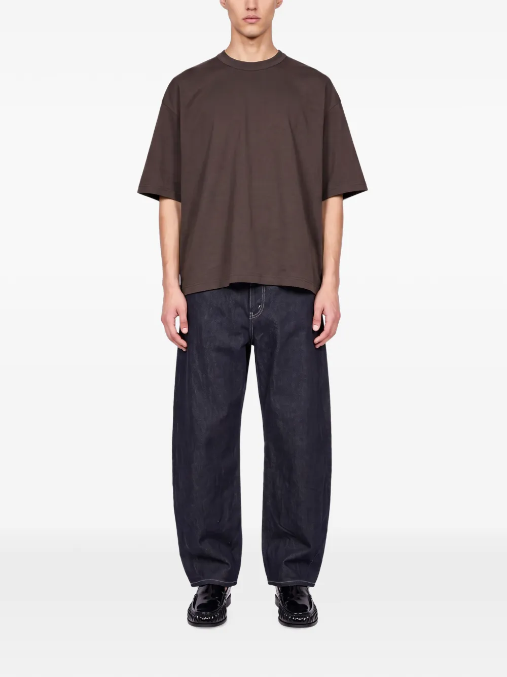 Comme des Garçons Homme T-shirt met verlaagde schouders Bruin