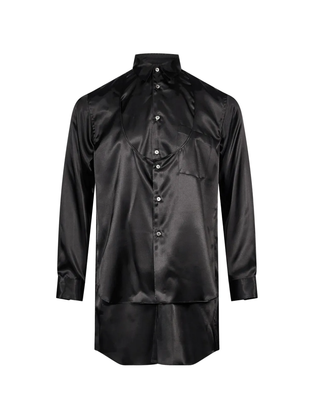 Comme des Garçons Homme Plus satin-finish layered shirt