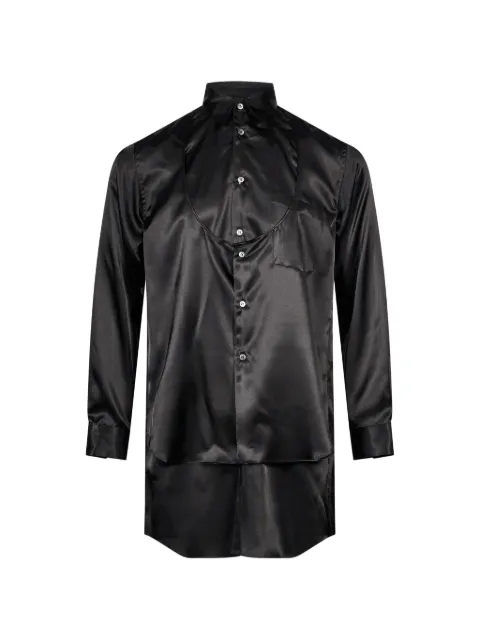 Comme des Garçons Homme Plus satin-finish layered shirt
