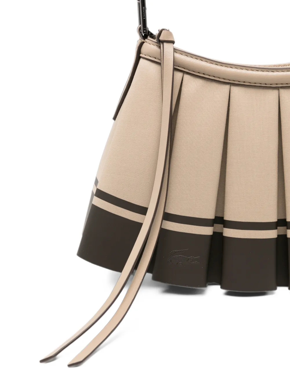 Lacoste x S Lenglen geplooide shopper met colourblocking Beige