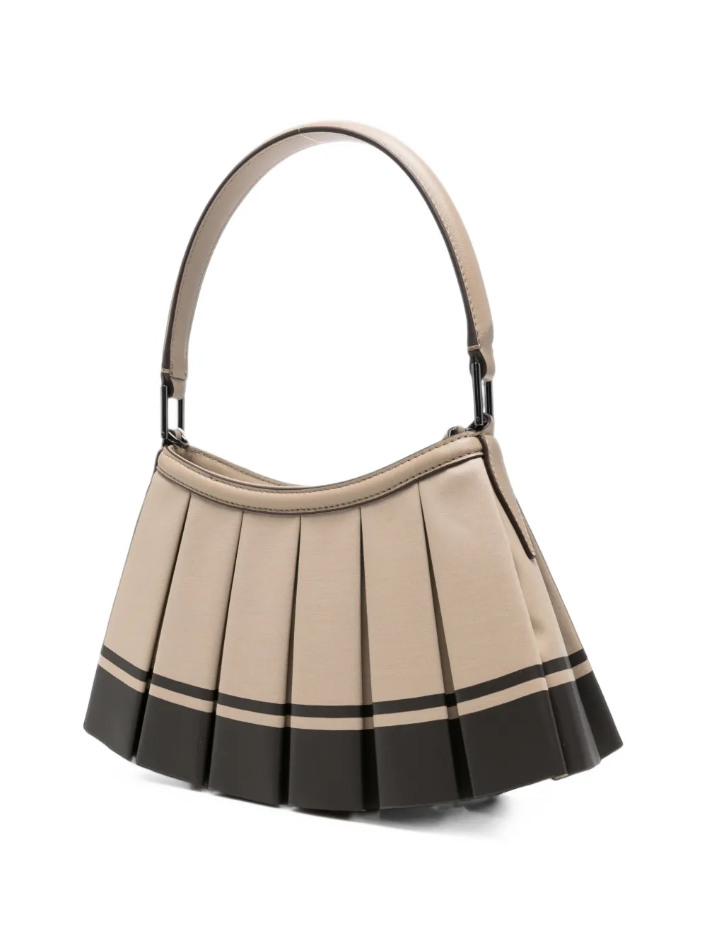 Lacoste x S Lenglen geplooide shopper met colourblocking Beige