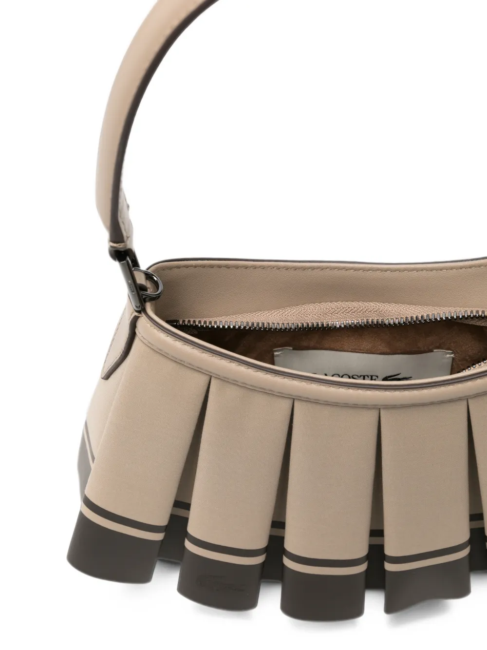 Lacoste x S Lenglen geplooide shopper met colourblocking Beige