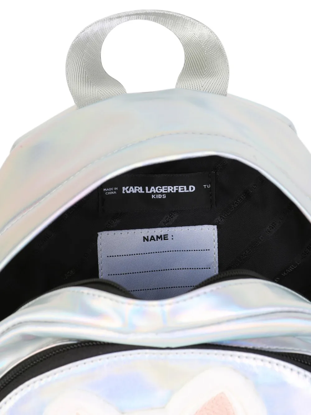 Karl Lagerfeld Kids Choupette iriserende rugzak Zilver