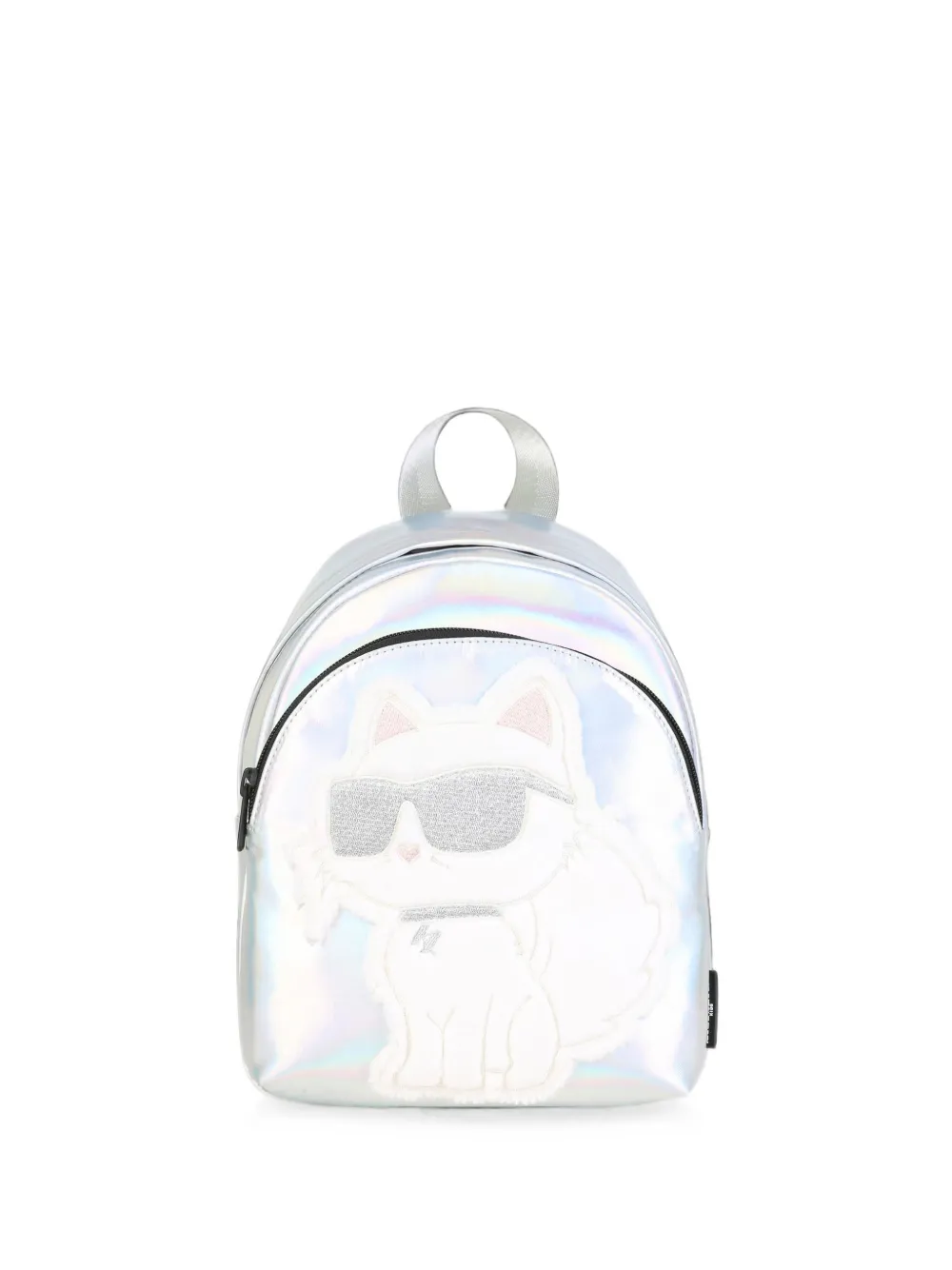 Karl Lagerfeld Kids Choupette iridescent backpack - Argento