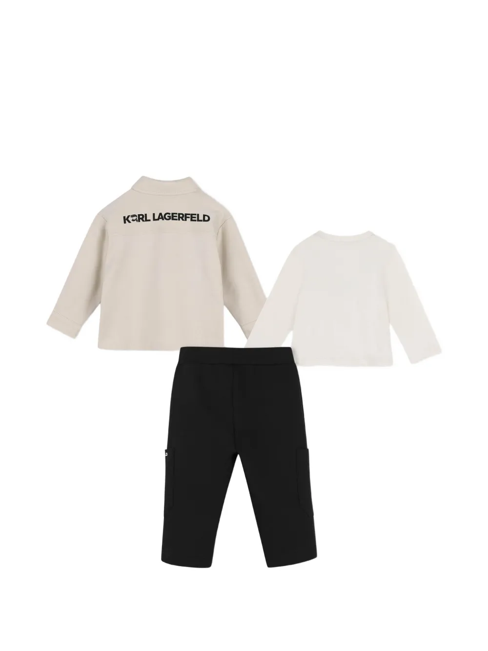 Karl Lagerfeld Kids Trainingspak met logoprint Beige