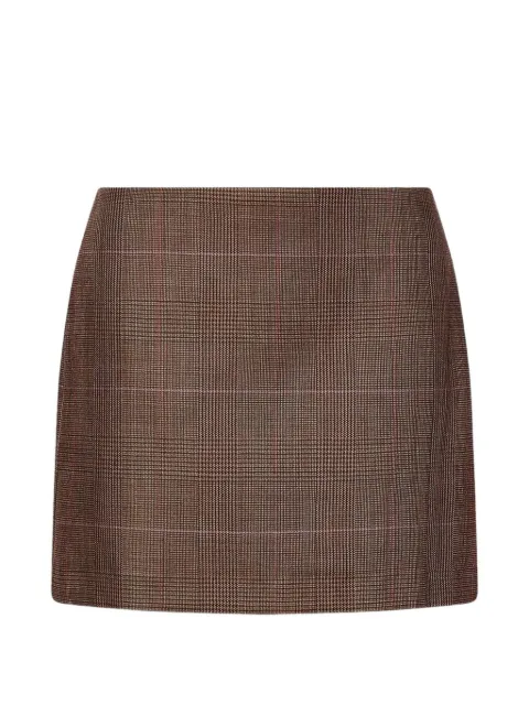 Marella check wool mini skirt