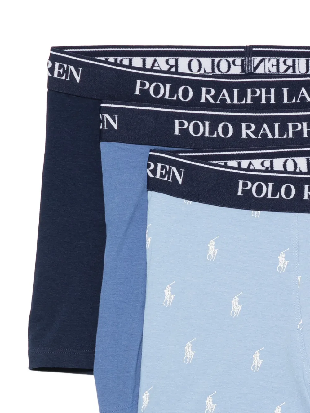 Polo Ralph Lauren logo-waistband boxer briefs set of three Blauw