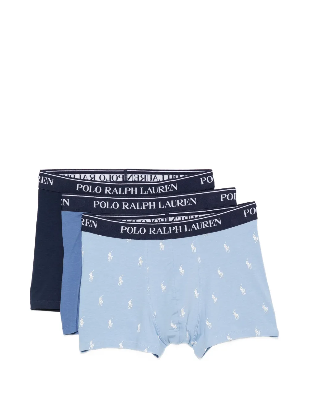 Polo Ralph Lauren logo-waistband boxer briefs set of three - Blu