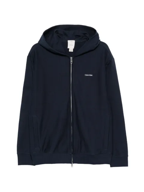 Calvin Klein logo-print zip-up hoodie