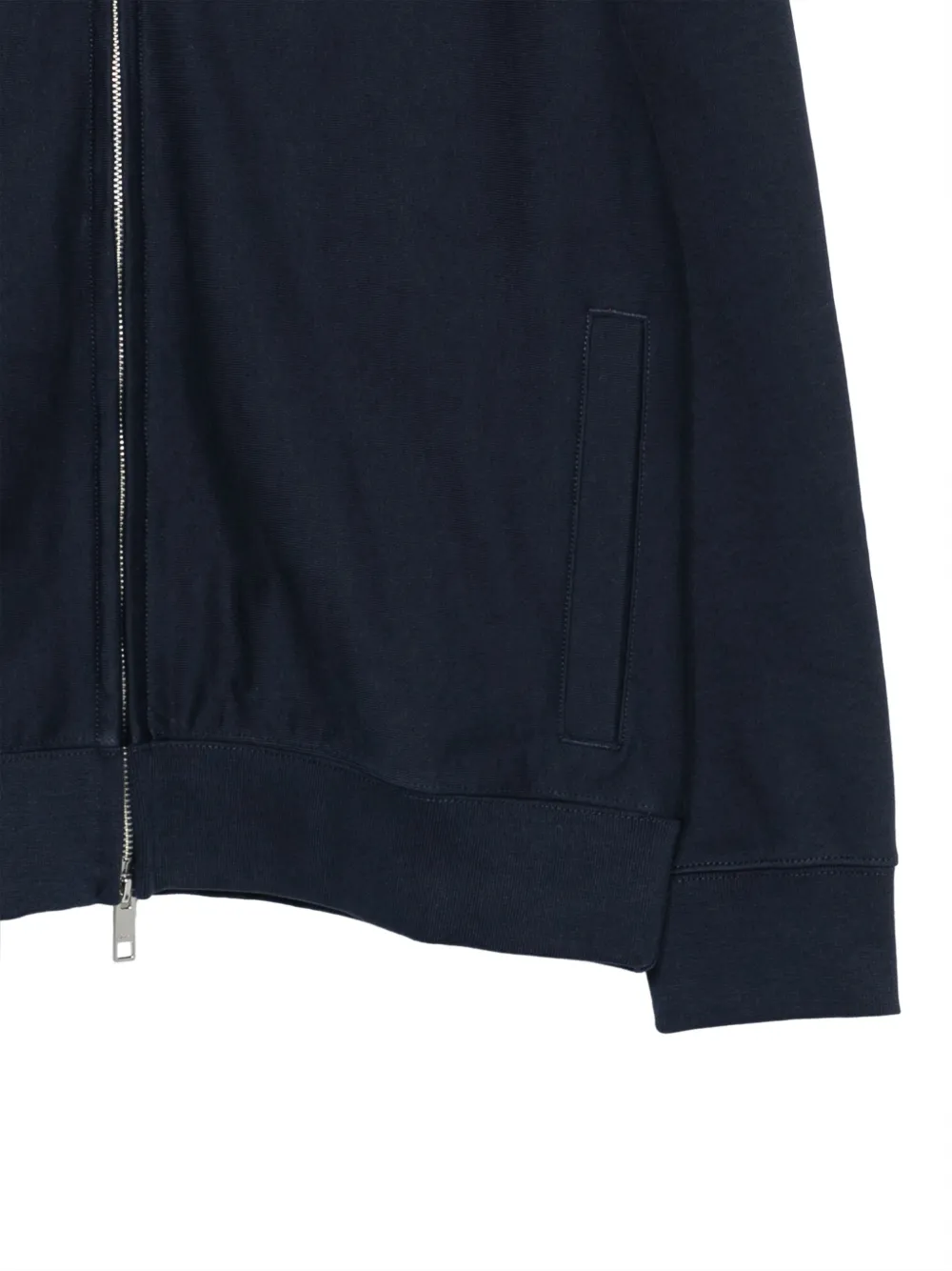 Calvin Klein logo-print zip-up hoodie Blauw