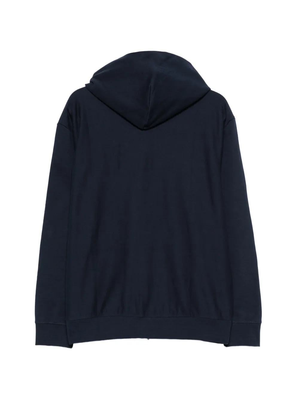 Calvin Klein logo-print zip-up hoodie Blauw