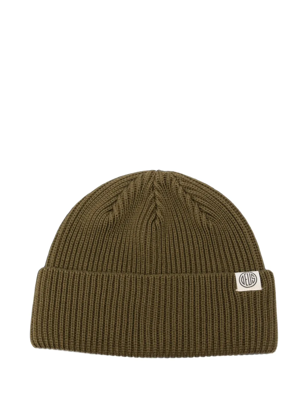 Deus Ex Machina ribbed-knit logo-patch beanie hat Groen