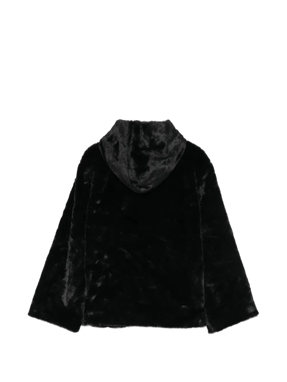 Moschino Kids Teddy Bear patch faux-fur coat Zwart