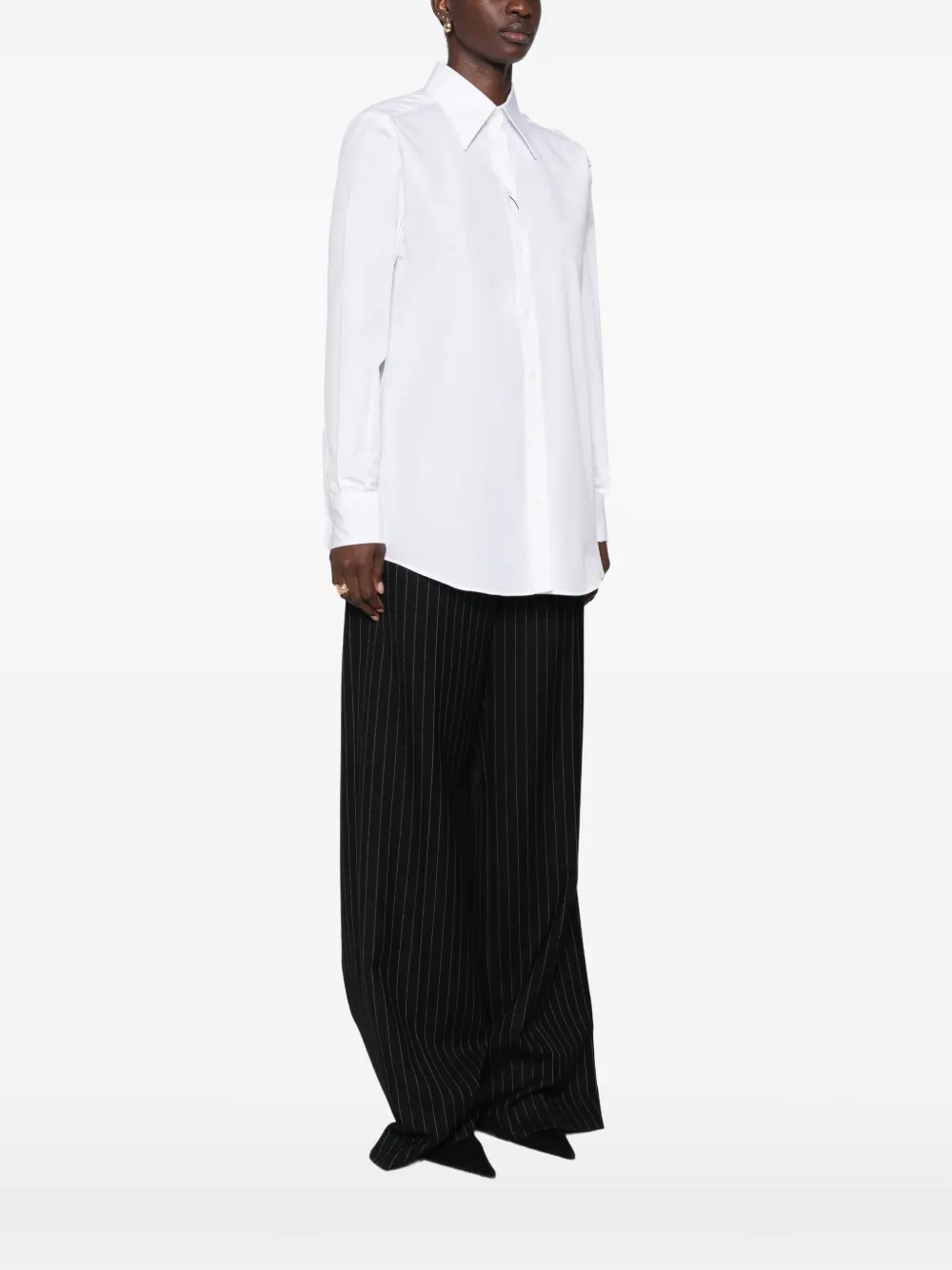 Dolce & Gabbana pointed-collar long-sleeve shirt Wit