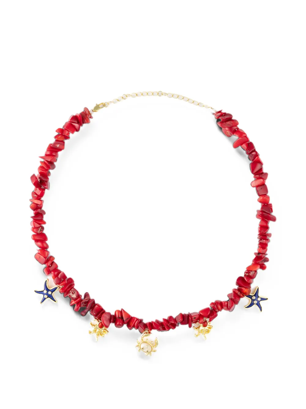 Eshvi coral sea animal charm necklace