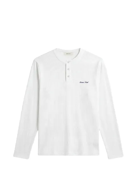 Bram’s Fruit playera Henley con logo bordado