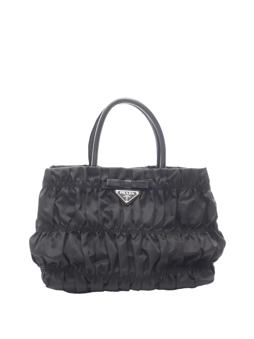 Prada Pre-Owned 2013-2026 Tessuto Bow Handtasche - Schwarz