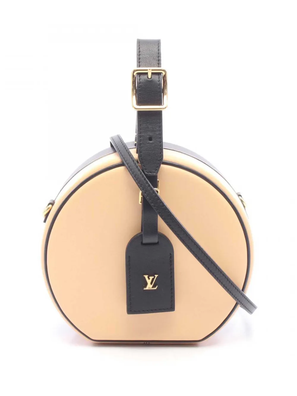 Louis Vuitton Pre-Owned sacoche Petite Boîte Chapeau bicolore en cuir de veau (2015-2026) - Tons neutres
