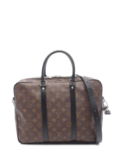 Louis Vuitton Pre-Owned 2020-2026 Monogram Macassar Porte Documents Voyage business bag