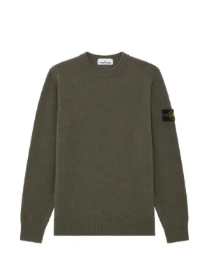 STONE  ニット カーキ Stone Island Ribbed crew-neck Sweater | Green | FARFETCH