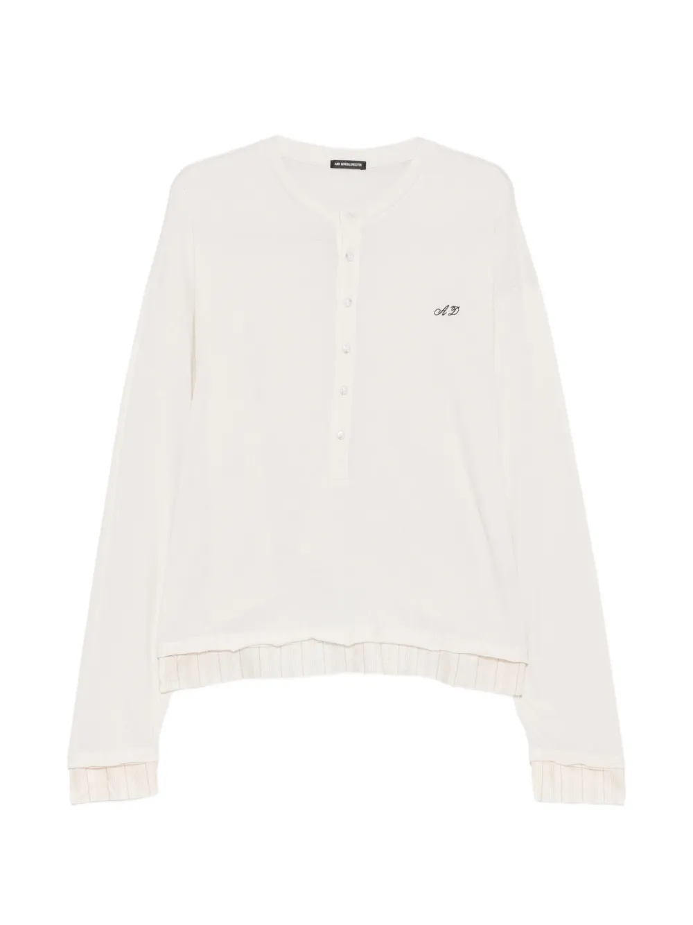 Ann Demeulemeester layered-effect Henley-neck T-shirt
