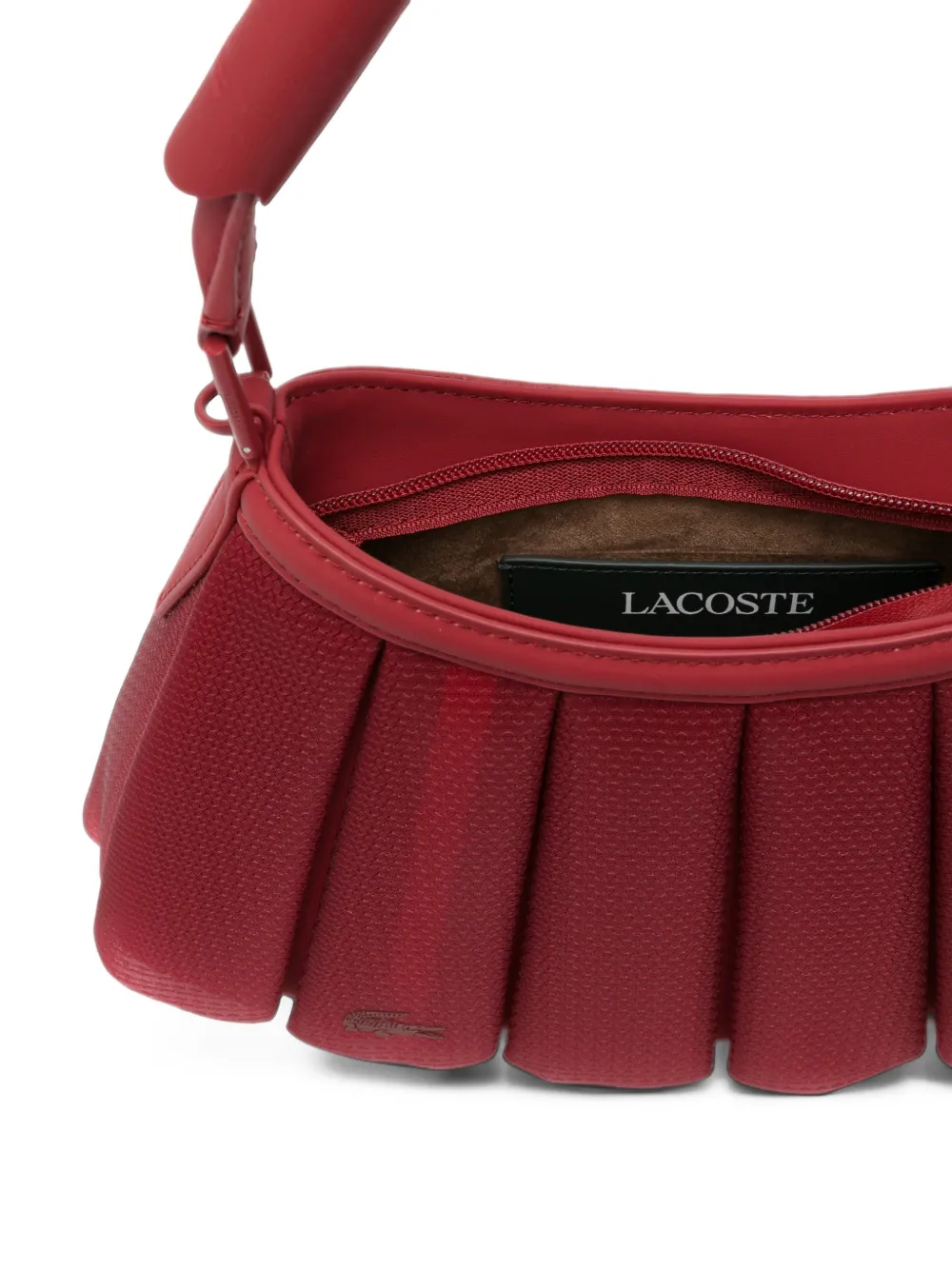 Lacoste Kleine Lenglen geplooide schoudertas Rood