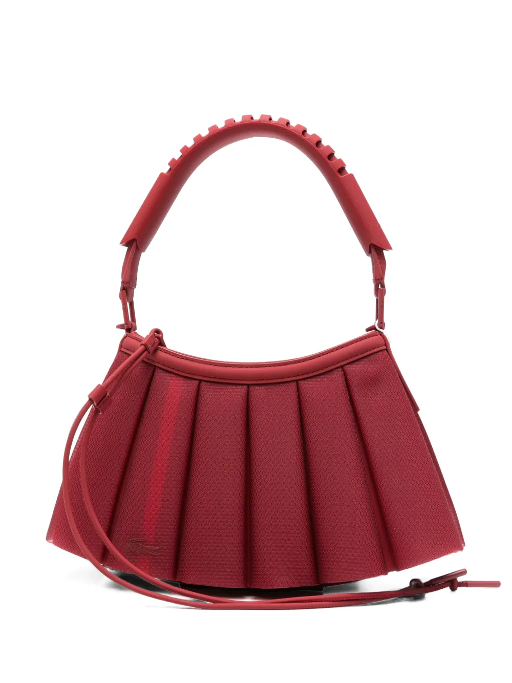 Lacoste small Lenglen pleated shoulder bag - Red