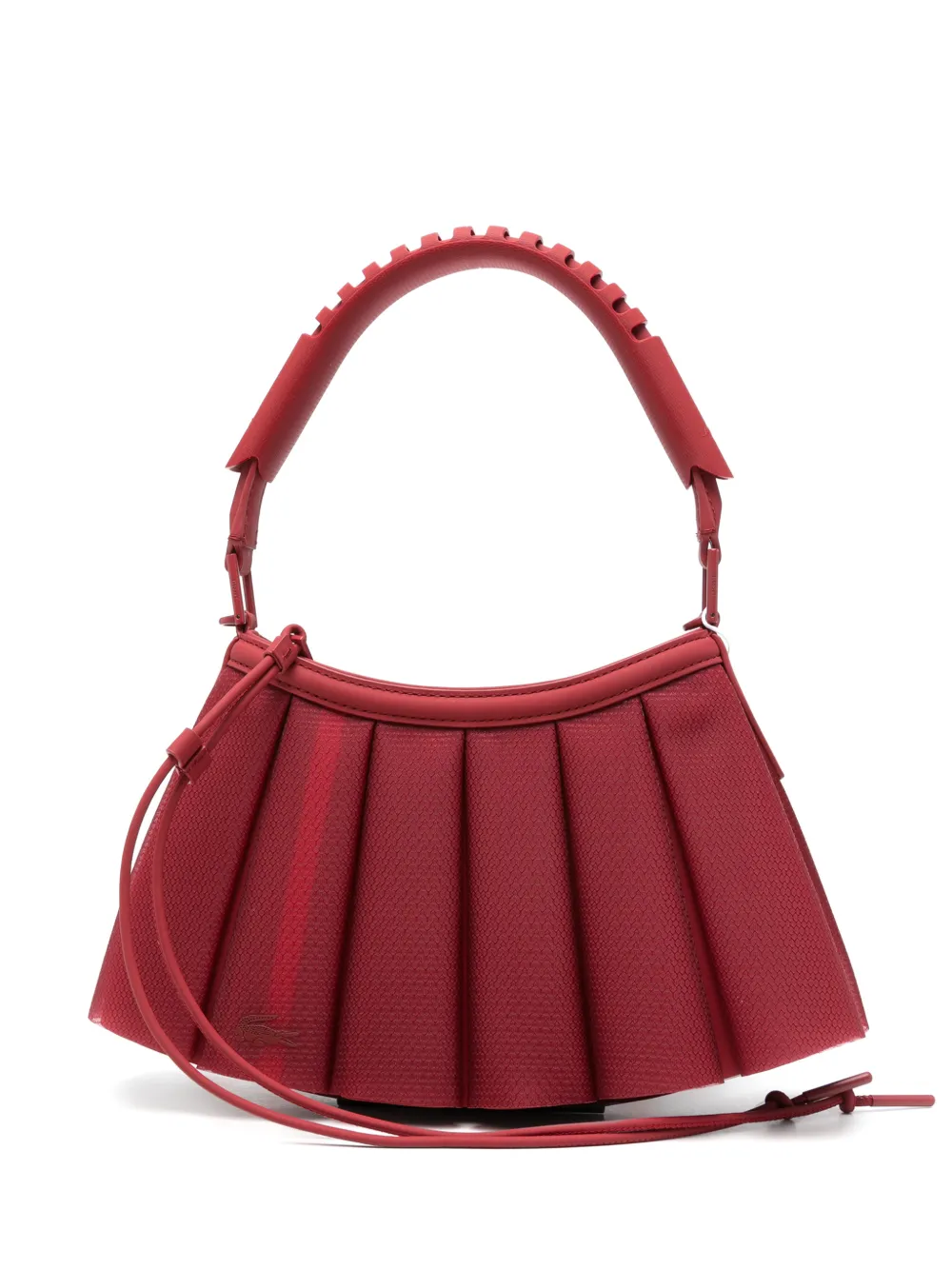 Lacoste small Lenglen pleated shoulder bag - Red