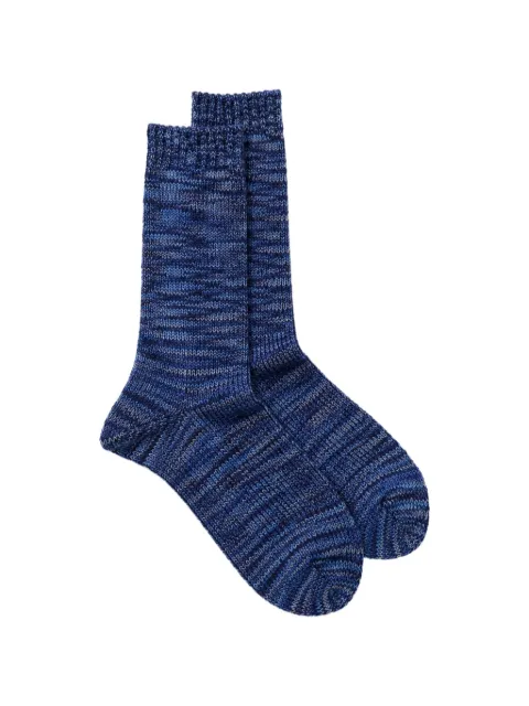 Anonymous Ism marl-knit ribbed-cuff socks