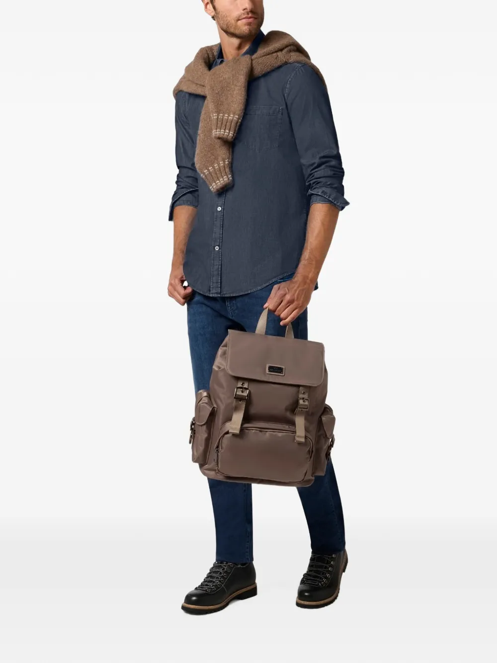 Paul & Shark Soffio buttoned denim shirt Blauw