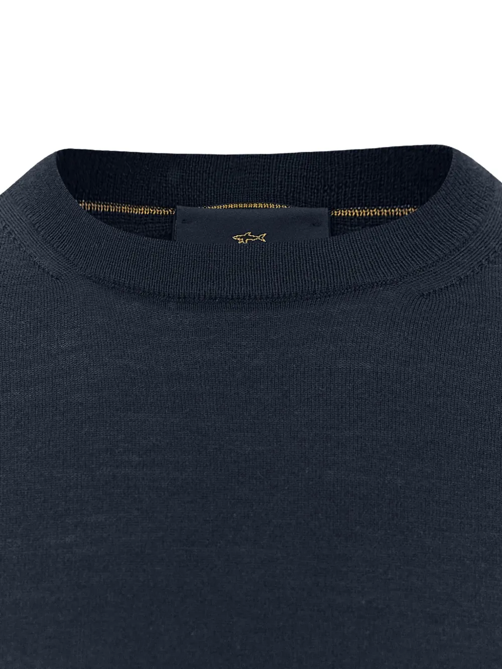 Paul & Shark 140's fijngebreid wollen T-shirt Blauw