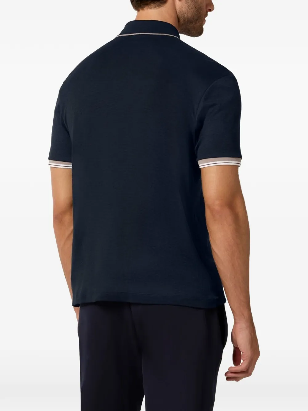 Paul & Shark X-Soft poloshirt met heraldisch borduurwerk en gestreepte afwerking Blauw