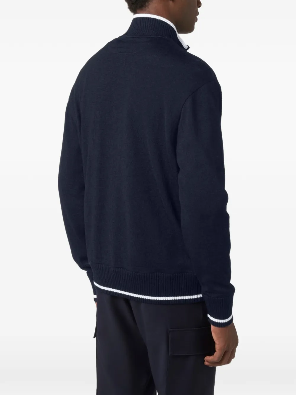 Paul & Shark Trui met halve rits Blauw