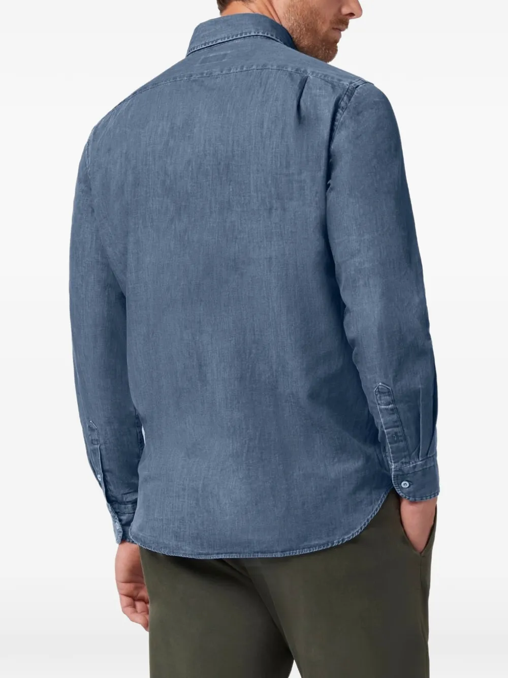 Paul & Shark Soffio button-down denim overhemd Blauw