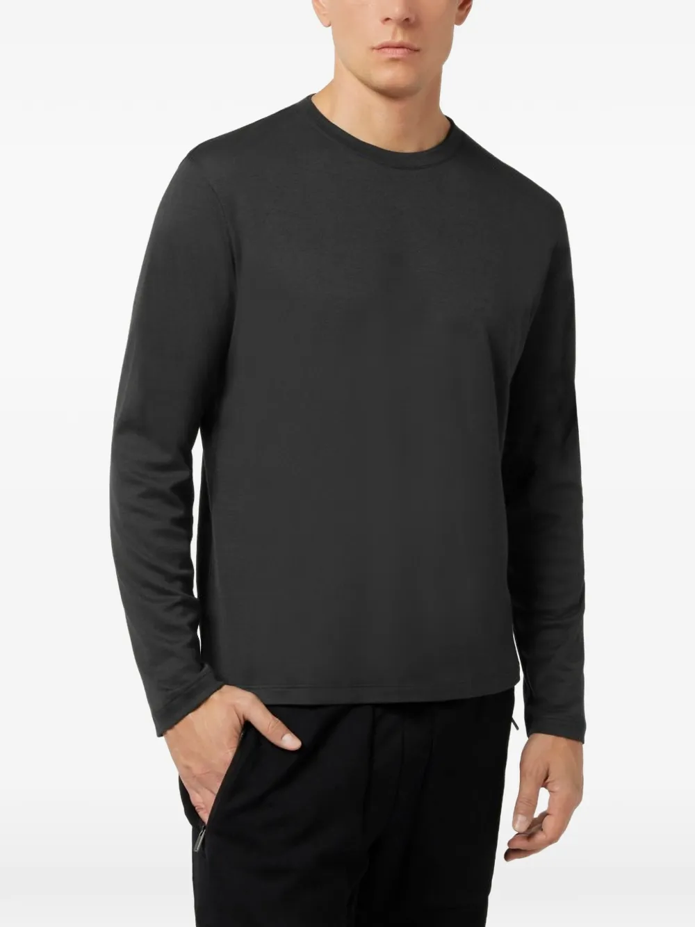 Paul & Shark Fil-à-fil T-shirt met lange mouwen Zwart