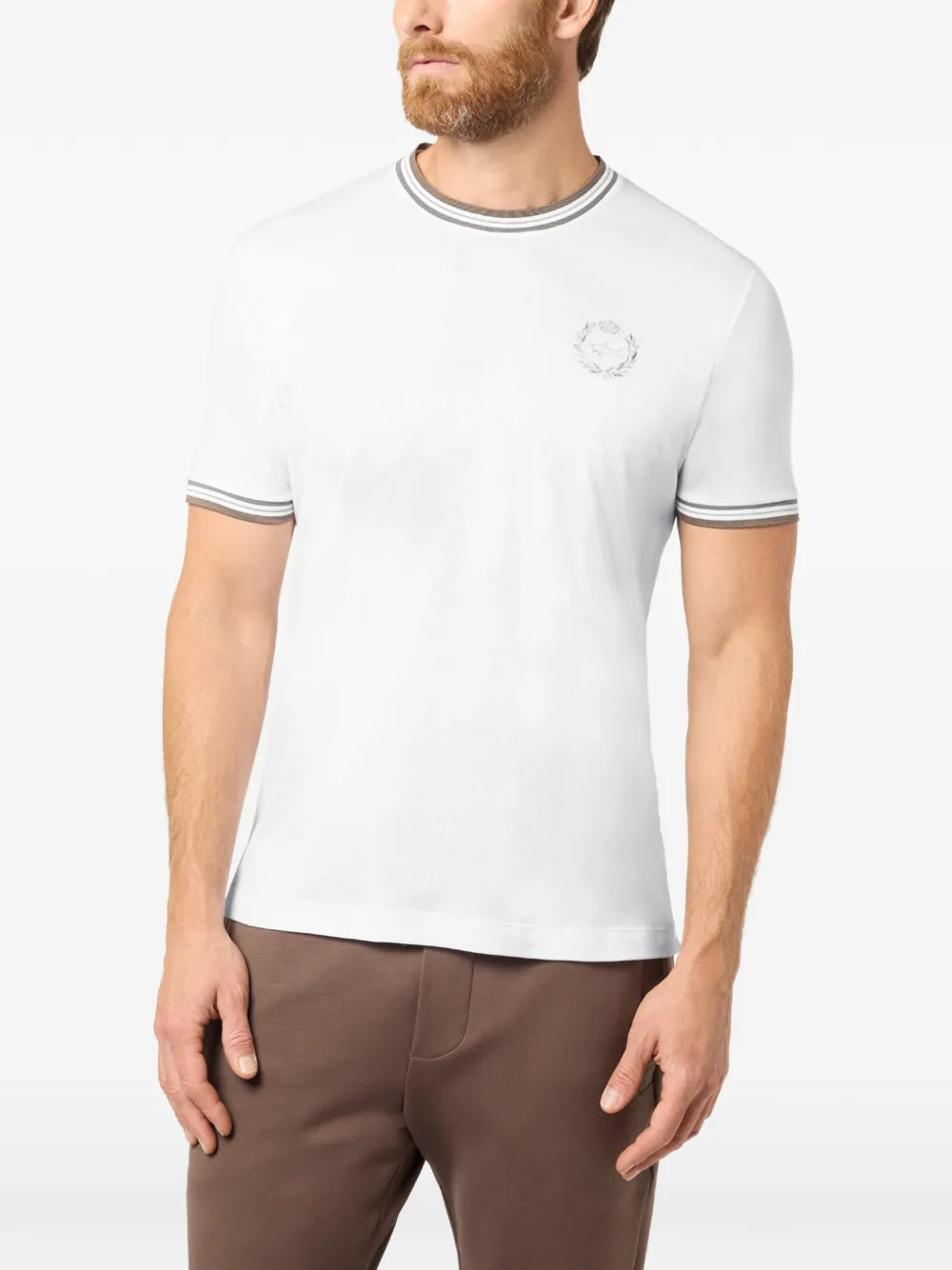 Paul & Shark X-Soft T-shirt met geborduurd wapenschild Wit