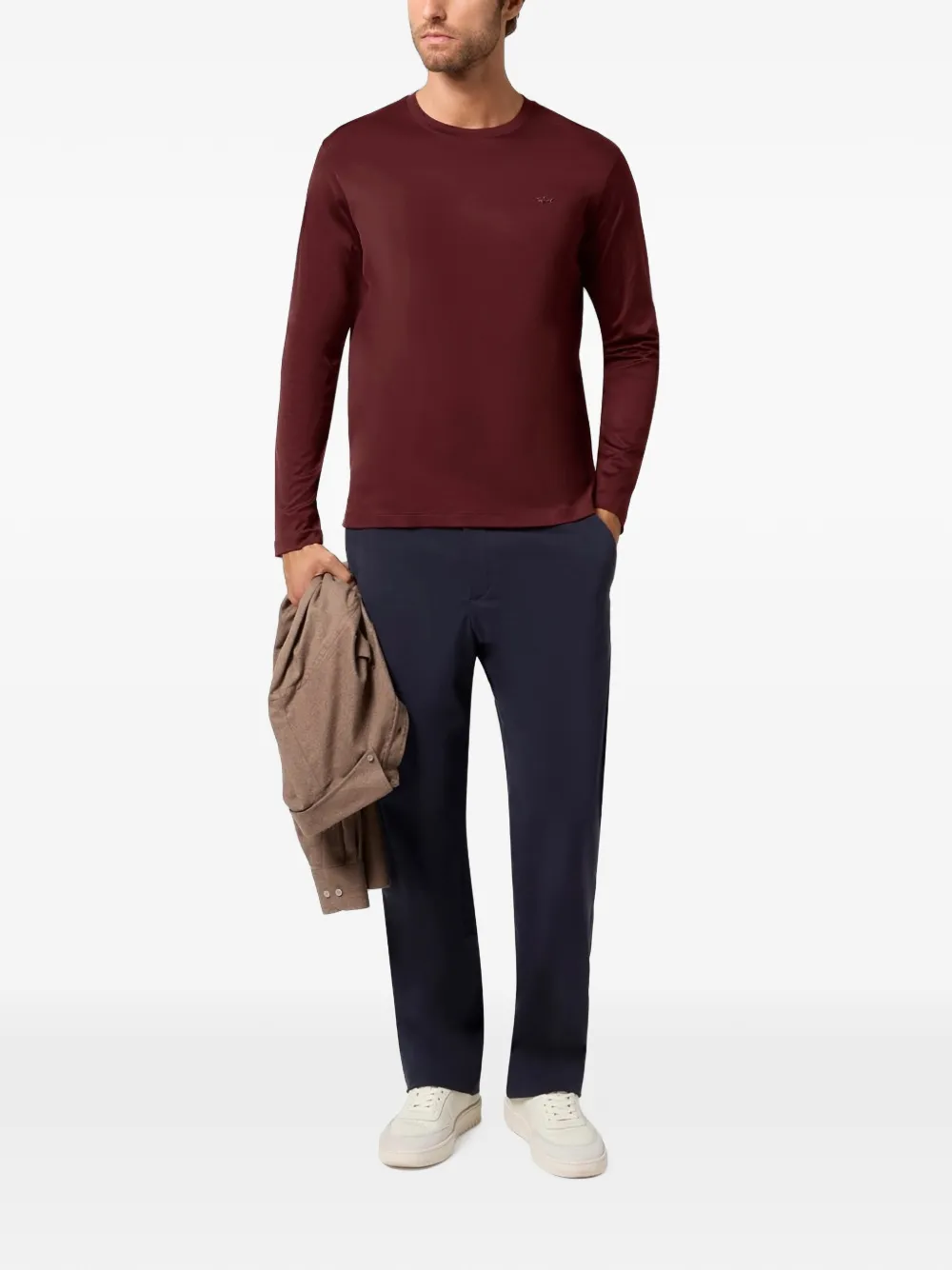 Paul & Shark Aqua Touch T-shirt met lange mouwen Rood