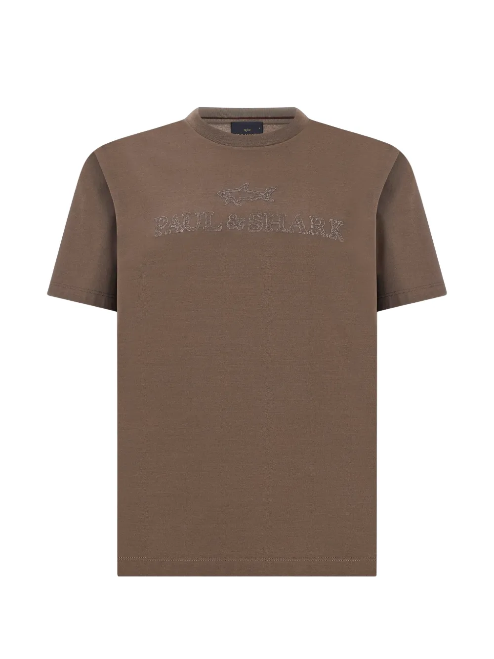 Paul & Shark Aqua Touch logo-embroidered T-shirt - Marrone