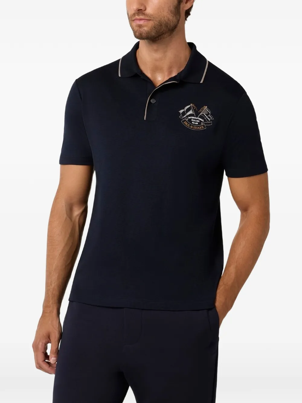 Paul & Shark International Sailing Club poloshirt met borduurwerk Blauw