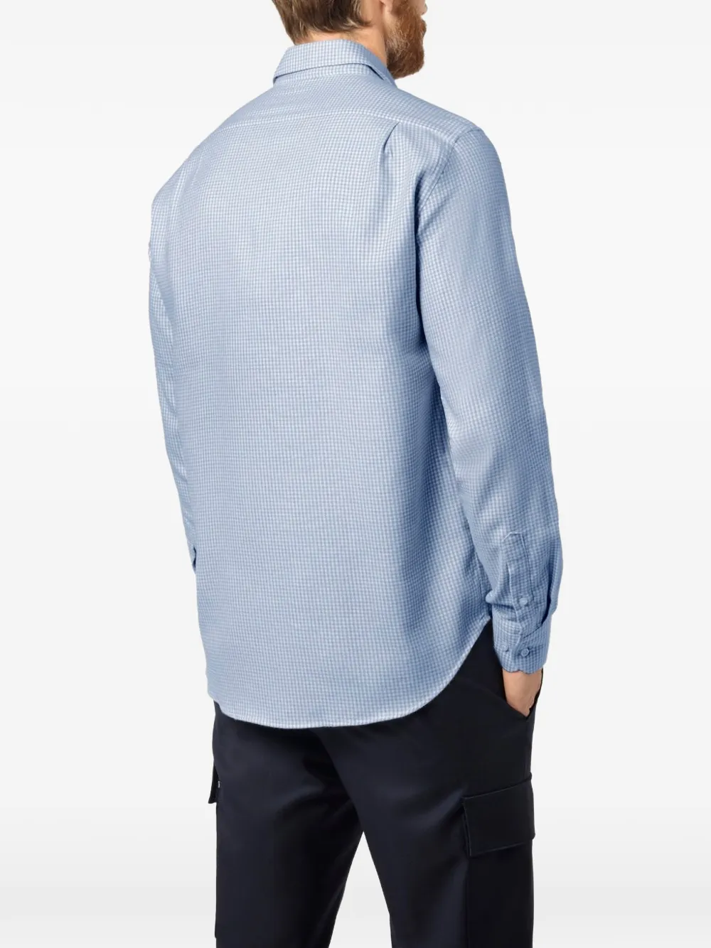 Paul & Shark X-Soft flanellen overhemd met pied-de-poule-print Blauw