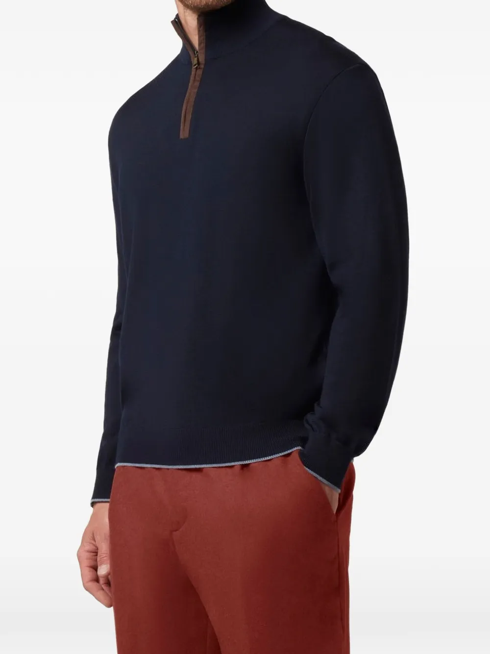 Paul & Shark Alba pleated trousers Rood